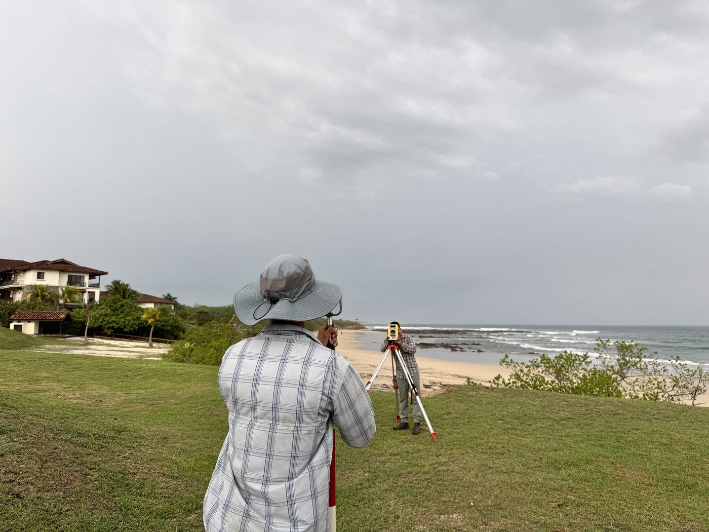 Surveying on the beachfront near the Maritime Zone