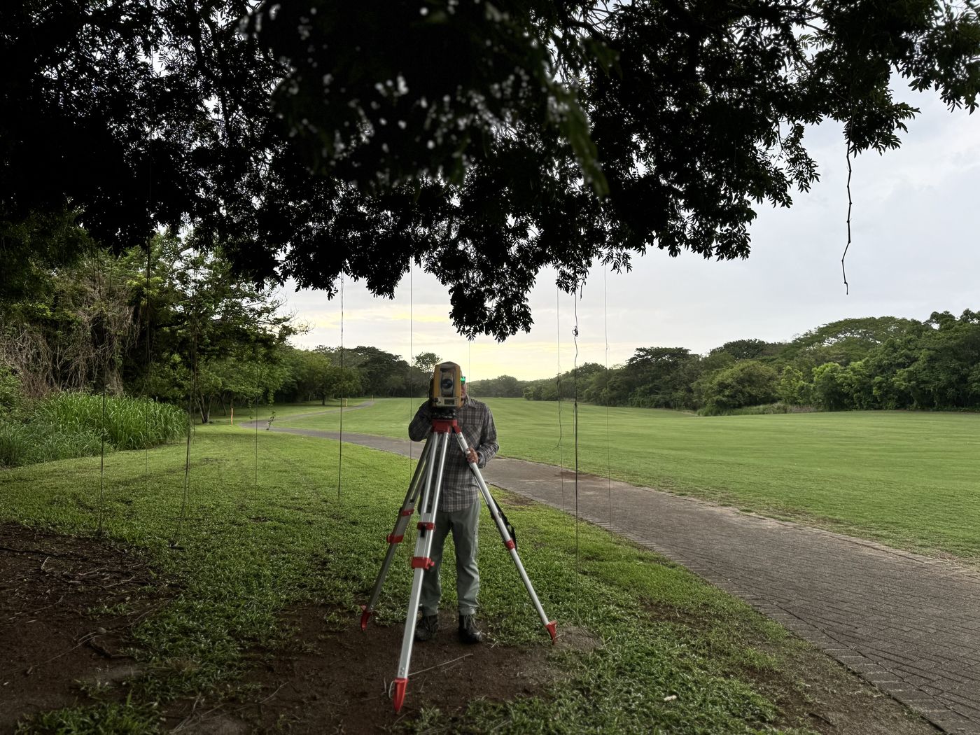 Leveling run at a rural site
